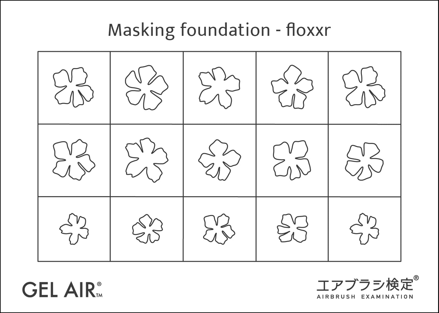 エアブラシ検定2級マスキングテープ floxxr - フラワー -